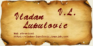 Vladan Lupulović vizit kartica